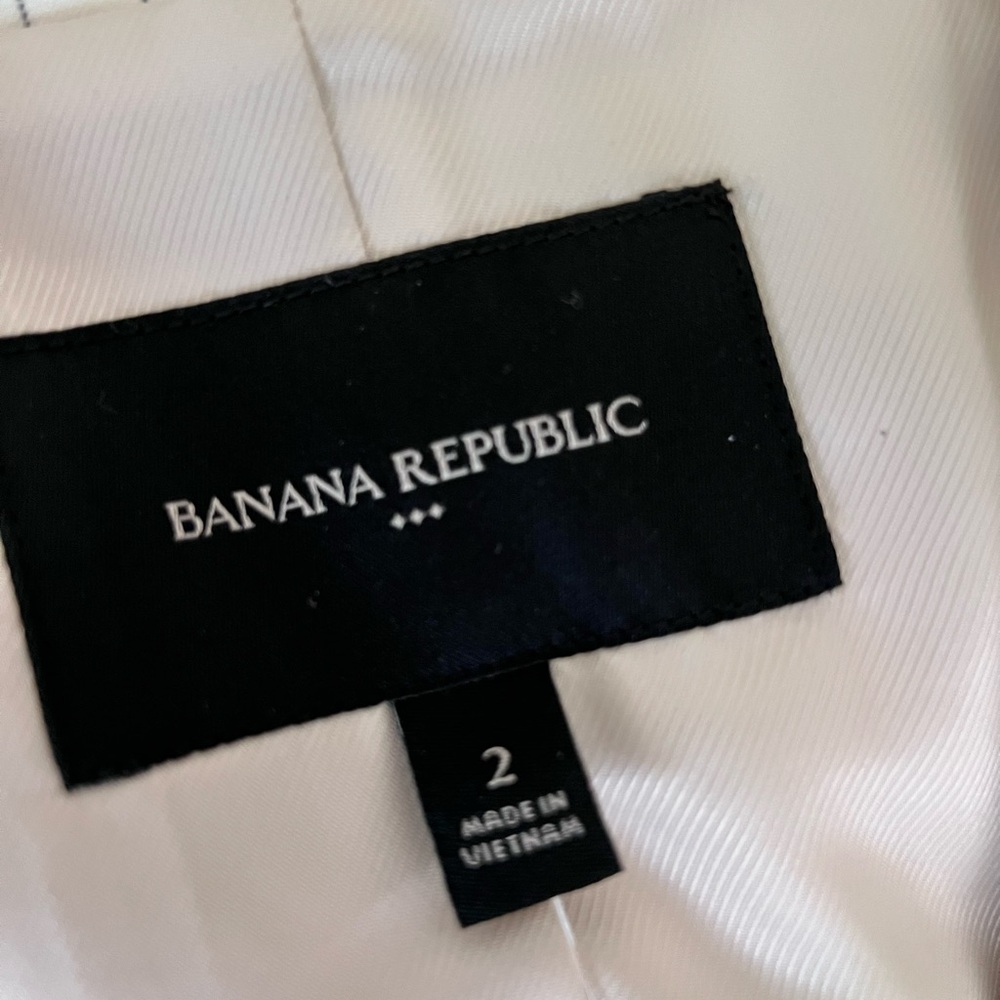 Banana Republic Striped Blazer and Pants Size 2 Beige Suit NWTO - Picture 10 of 15